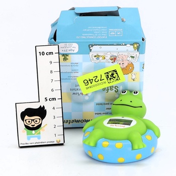 Doli Yearning Frog dětský teploměr do koupele pro batolata, plovoucí hračka do koupele, teploměr do