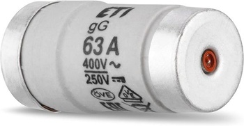 REV Neozed, poistka D02/E18 63A, 10 kusov, 250VDC / 400VAC, sivá