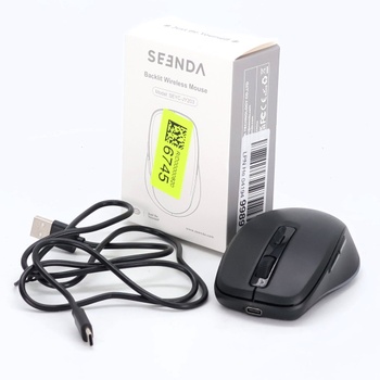 Seeda Bezdrôtová myš LED, Dobíjacia bezdrôtová myš s Mouse Jiggler, Tichá 2,4G USB bezdrôtová myš