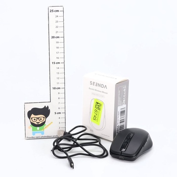 Seeda Bezdrôtová myš LED, Dobíjacia bezdrôtová myš s Mouse Jiggler, Tichá 2,4G USB bezdrôtová myš