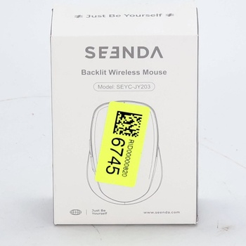 Seeda Bezdrôtová myš LED, Dobíjacia bezdrôtová myš s Mouse Jiggler, Tichá 2,4G USB bezdrôtová myš