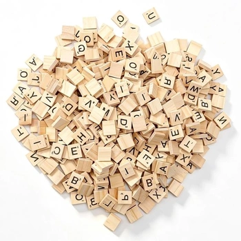 500 drevených písmen Scrabble, malé drevené písmená,…