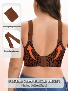 Dámska podprsenka bez kostíc HOWIN pre veľké prsia, silná opora, želé podprsenka, push-up, XXL,