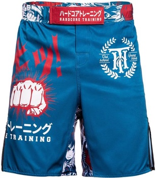 Hardcore Training MMA Fight Shorts Pánské BJJ No Gi Grappling Kampfsport M Tyrkysově modré
