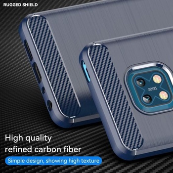 Kompatibilný s telefónom Nokia XR20. Ultratenký kryt s imitáciou uhlíkových vlákien a mäkkým TPU
