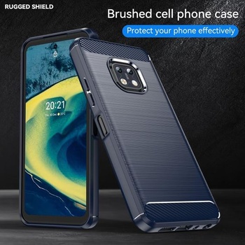 Kompatibilný s telefónom Nokia XR20. Ultratenký kryt s imitáciou uhlíkových vlákien a mäkkým TPU