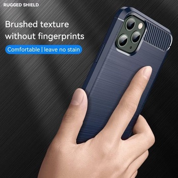 Ochranný kryt pre iPhone 11 Pro Max, ultratenký kryt s imitáciou uhlíkových vlákien s mäkkými TPU