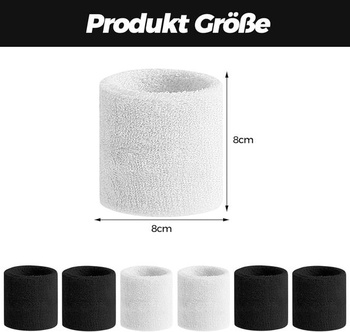 Potítka na zápěstí VIKY, sada 6 kusů, fitness potítka, potítka na zápěstí pro chlapce a dívky, savé