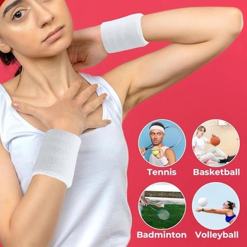Potítka na zápěstí VIKY, sada 6 kusů, fitness potítka, potítka na zápěstí pro chlapce a dívky, savé