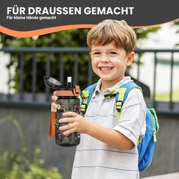 Detská fľaša na pitie so slamkou, nepriepustná, 600 ml - Bagger 600,0 mililitrov Bagger 1