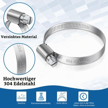 Hadicové spony Bolatus 100-120 mm, 2 kusy, hadicová spona z nerezové oceli 304