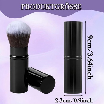 2 zaťahovacie štetce na make-up, šikmý cestovný štetec Kabuki na make-up, prenosný štetec na