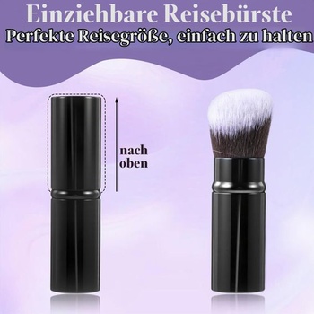 2 zaťahovacie štetce na make-up, šikmý cestovný štetec Kabuki na make-up, prenosný štetec na