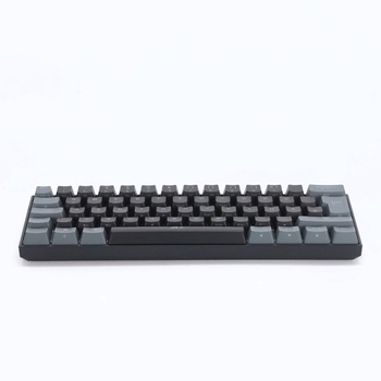 Herná mechanická klávesnica Rii, 60% bezdrôtové RGB podsvietenie s červenými spínačmi a funkciou N-Key