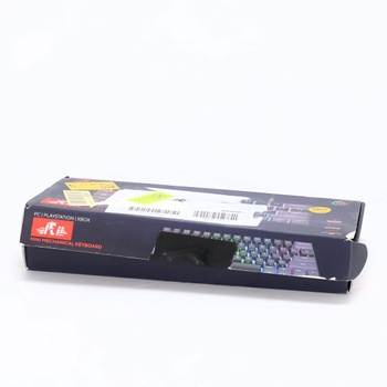 Herná mechanická klávesnica Rii, 60% bezdrôtové RGB podsvietenie s červenými spínačmi a funkciou N-Key