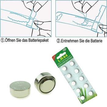 GutAlkaLi 40 kusů alkalických knoflíkových baterií AG13 LR44 1,5V bez rtuti