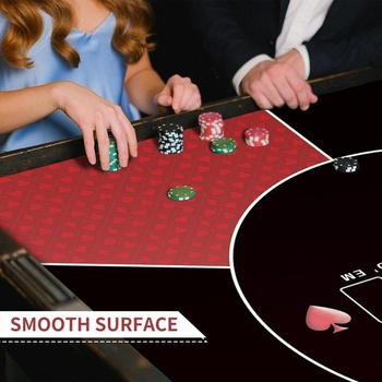 LaiEr 60/80/100/120/140/160cm čtvercová pokerová podložka, gumová podložka na Texas Hold'em Poker,