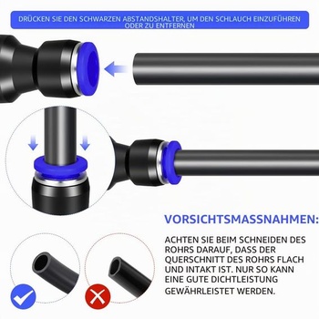 AOOWU 12dielna sada pneumatických rýchlospojok 8-10 mm pre vzduchové hadice, redukcia pneumatická