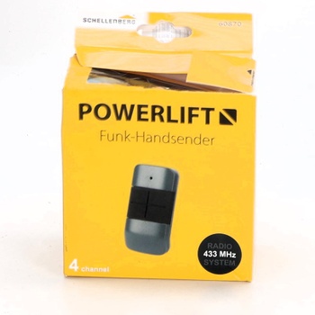 Schellenberg Powerlift 4-kanálový rádiový diaľkový ovládač pre otvárače garáží a brán, rádiová