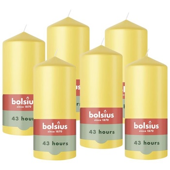 Bolsius – Essentials – hladká stĺpiková sviečka – žltá – 13 cm – dekoratívne sviečky – obsahuje