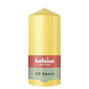 Bolsius – Essentials – hladká stĺpiková sviečka – žltá – 13 cm – dekoratívne sviečky – obsahuje