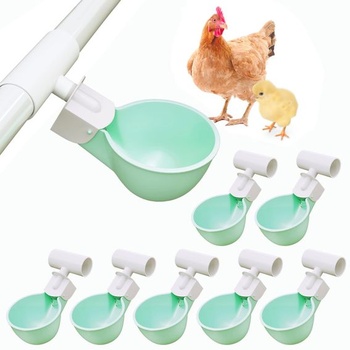 8 napájačiek pre kurčatá s PVC T-kusy pre potrubie 1,27 cm, automatický systém napájania kurčiat, ochrana