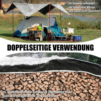 Plachta 2 x 4 m s očkami, 260 g/m², nepremokavý kryt stanu, ochranná tkanina, univerzálna, odolná