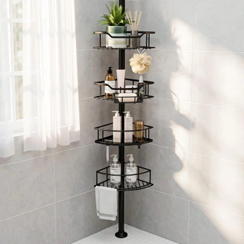 Teleskopický regál PureJoy 81–312 cm čierna