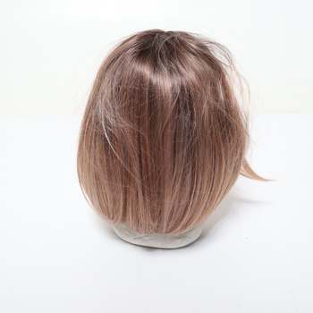 YEESHEDO Krátke bob blond ombre vlasy parochne rovné s plochou ofinou syntetické farebné cosplay