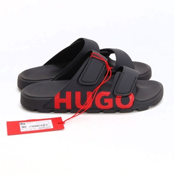 Pánske šľapky Hugo čiernočervené 40,5EU