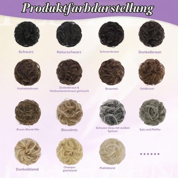 FESHFEN Mini dvojitý drdol, blond, rozcuchaná gumička do vlasů pro ženy, 2 kusy, platinová blond
