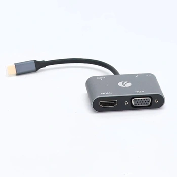 Adaptér VCOM USB C na HDMI VAG, hub 5 v 1 typu C s 4K HDMI, 1080P VGA, 100W PD nabíjení, port USB