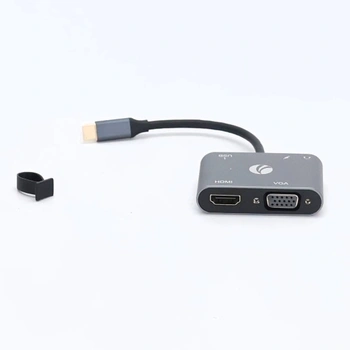 Adaptér VCOM USB C na HDMI VAG, hub 5 v 1 typu C s 4K HDMI, 1080P VGA, 100W PD nabíjení, port USB