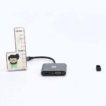 Adaptér VCOM USB C na HDMI VAG, hub 5 v 1 typu C s 4K HDMI, 1080P VGA, 100W PD nabíjení, port USB