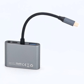 Adaptér VCOM USB C na HDMI VAG, húb 5 v 1 typu C s 4K HDMI, 1080P VGA, 100W PD nabíjanie, port USB