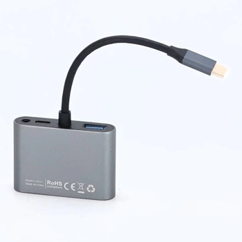 Adaptér VCOM USB C na HDMI VAG, hub 5 v 1 typu C s 4K HDMI, 1080P VGA, 100W PD nabíjení, port USB