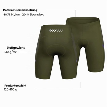Pánske cyklistické kraťasy Lo.gas s polstrovaním, cyklistické kraťasy s gélovou výplňou a vreckami,