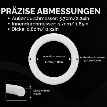 Silikonové těsnění pro DeLonghi Dedica EC680 EC685, sada 2 kusů, Ø47mm