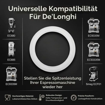 Silikónové tesnenie pre DeLonghi Dedica EC680 EC685, sada 2 kusov, Ø47mm