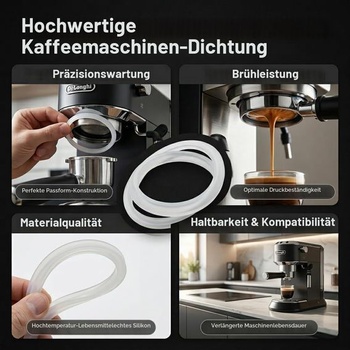 Silikonové těsnění pro DeLonghi Dedica EC680 EC685, sada 2 kusů, Ø47mm
