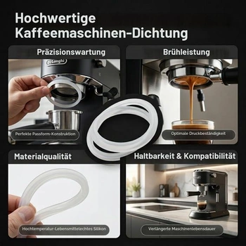 Silikónové tesnenie pre DeLonghi Dedica EC680 EC685, sada 2 kusov, Ø47mm