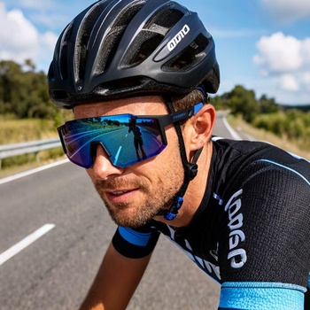 FEISEDY Sportovní sluneční brýle Pánské cyklistické brýle Dámské zrcadlové B0177 Modré zrcadlové