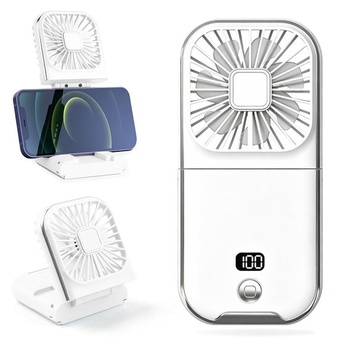 Mini ventilátor, ručný ventilátor s dobíjacou batériou, prenosný ventilátor s USB 3000mAh, 4