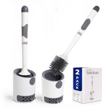 PACK&BACK - 2 kusy - Toaletná kefa s dávkovačom mydla - Toaletná kefa - Silikónová gelová