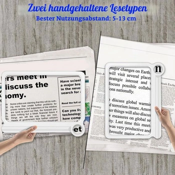 Lupa na čtení NZQXJXZ 6násobná pro seniory, velká a lehká lupa na čtení