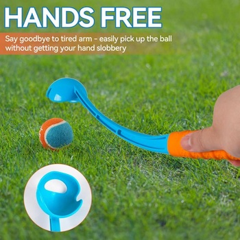ALL FOR PAWS Vyhazovač míčků EZ-Grip pro krátkosrsté psy 49 cm – Obsahuje střední míček o průměru