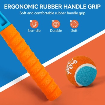 ALL FOR PAWS Vyhazovač míčků EZ-Grip pro krátkosrsté psy 49 cm – Obsahuje střední míček o průměru