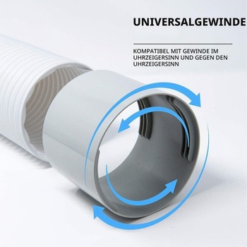 Adaptér na výfukovou hadici 130 mm, výfuková hadice pro klimatizaci, spojka výfukové hadice