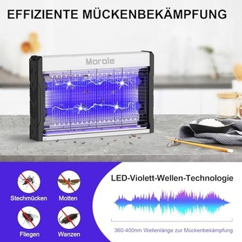 Elektrický lapač hmyzu s dvojitou LED diódou 3200 V, USB lapač hmyzu Morole | Drôtový lapač hmyzu,