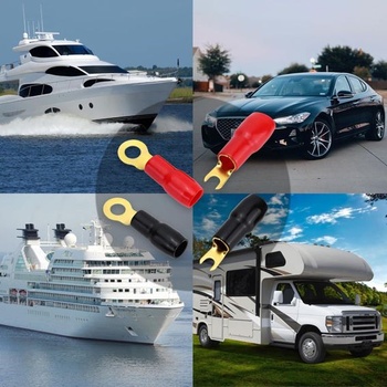 Greluma 4 páry adaptérov pre automobilové ploché svorky, krimpovacie ploché konektory pre vozidlá o